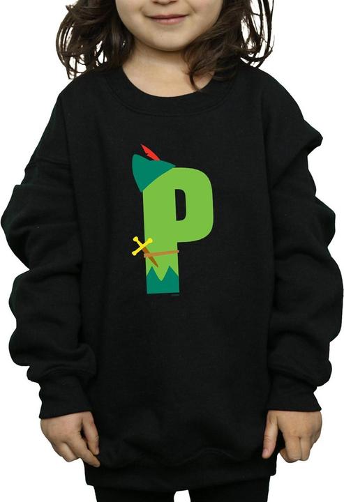 Produktbild Disney Alphabet P Is For Peter Pan Sweatshirt Mädchen (140, 146)
