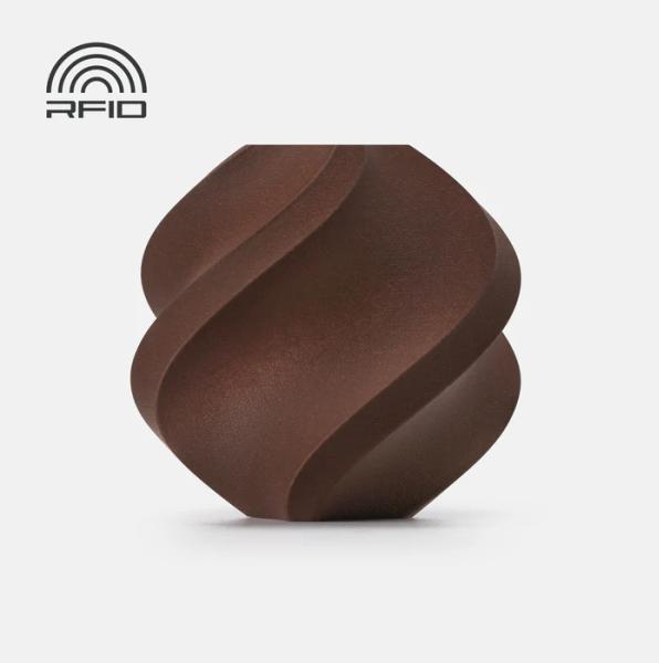 Actual product image Bambu Lab - PLA Wood - Rosewood - 1.75mm (PLA, 1.75 mm, Brown)