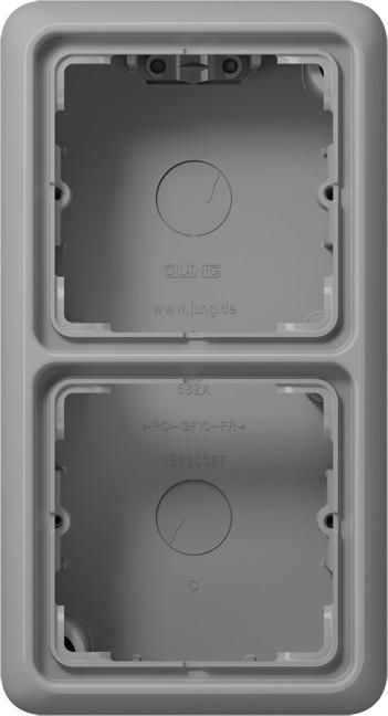Produktbild JUNG Gehäuse AP 2f Kst gr CD / CD 500 Aufputz CD582AGR