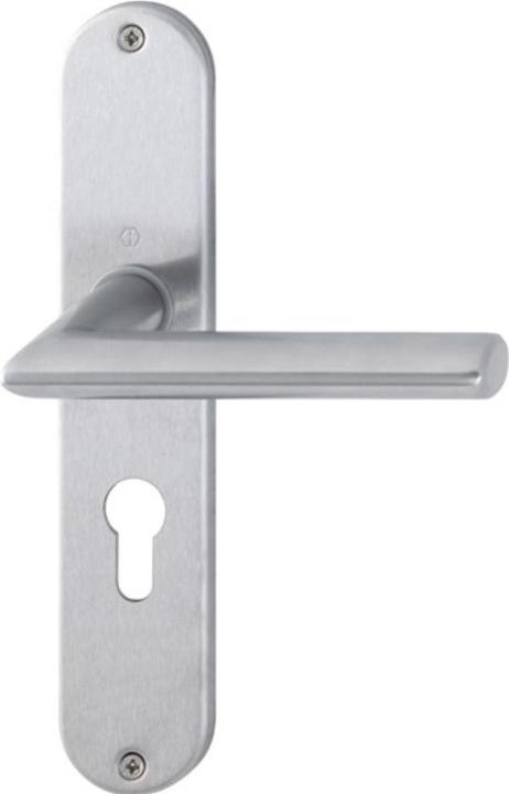 Hoppe Set di piastre lunghe Stockholm E1140Z/302 in acciaio inox F69 PZ 72 mm DIN sinistra/destra (Maniglia della porta)