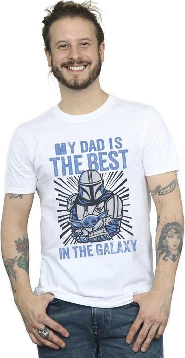 Actual product image Star Wars Mens Mandalorian Best Dad T-Shirt (3XL)
