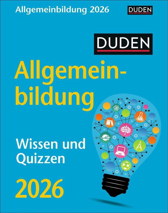 Immagine prodotto Harenberg Duden Allgemeinbildung Tagesabreisskalender 2026 - Wissen und Quizzen (11 x 14 cm, Tedesco)