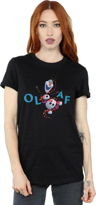 Immagine prodotto Disney Frozen 2 Olaf Leaf Jump Maglietta Ampia Donna (M)