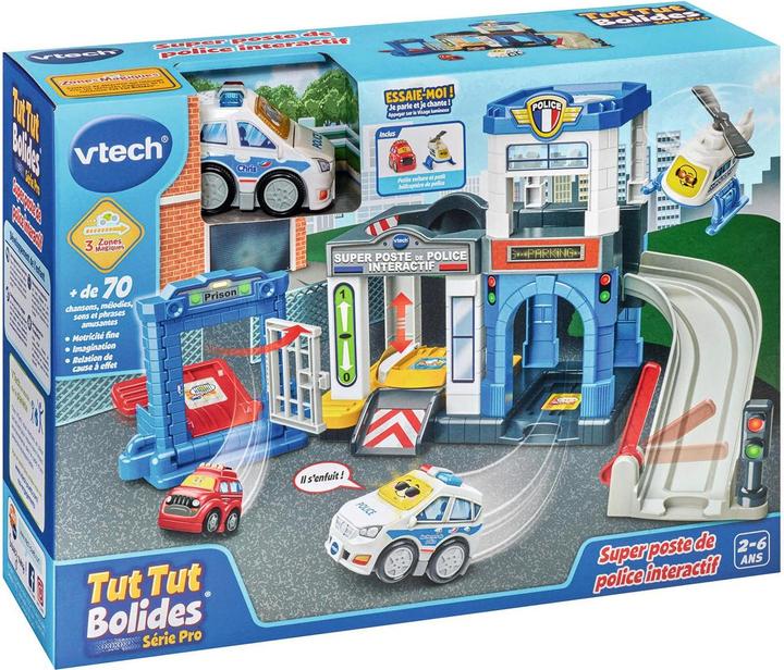 Image du produit VTech Tut Tut Bolides Série Pro - Super poste de police interactif (+ Chris, lieutenant de police)