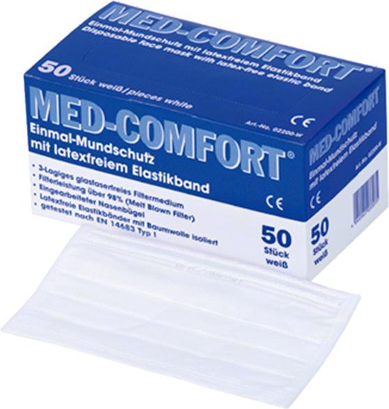 Produktbild Ampri Mundschutz Med Comfort mit Elastikbändern 50 Stk (50 x)