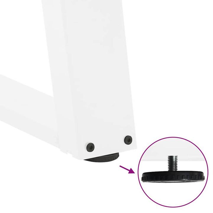 Image du produit VidaXL Pieds de table basse en U 2 pcs. Blanc 28x(42-43) cm Pied de table en acier