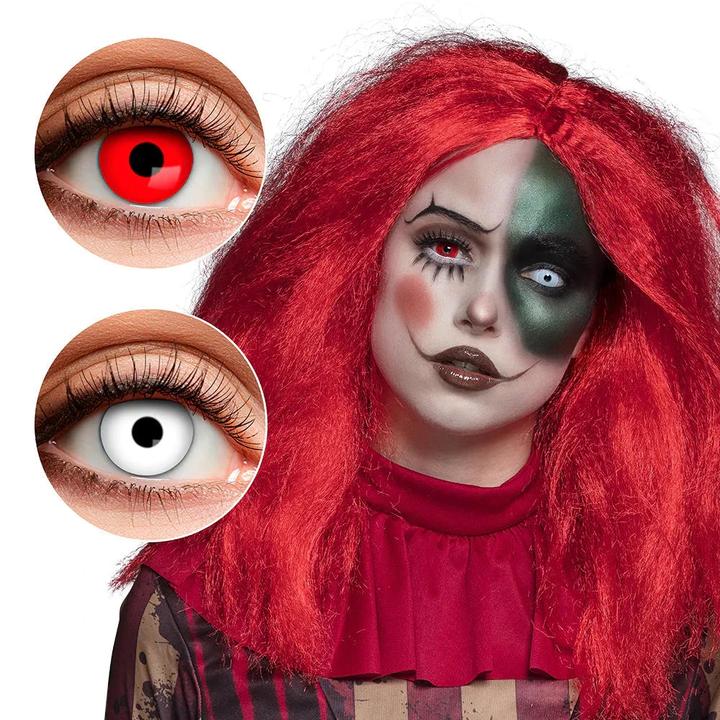 Produktbild Boland - Farbige Motiv Kontaktlinsen, 2 Stück, Monatslinsen für 3 Monate, ohne Stärke, Halloween, Ka (Mehrfarbig)