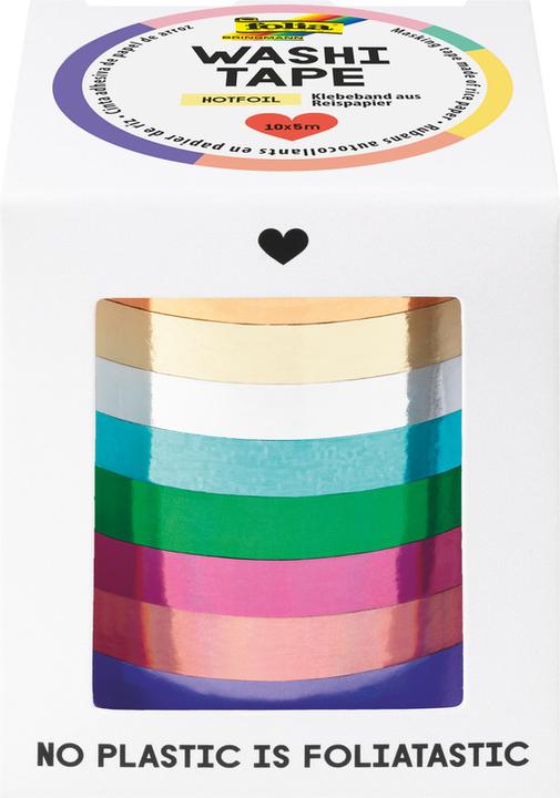 Produktbild Folia Washi-Tape mit Heifolienveredelung 10er Set