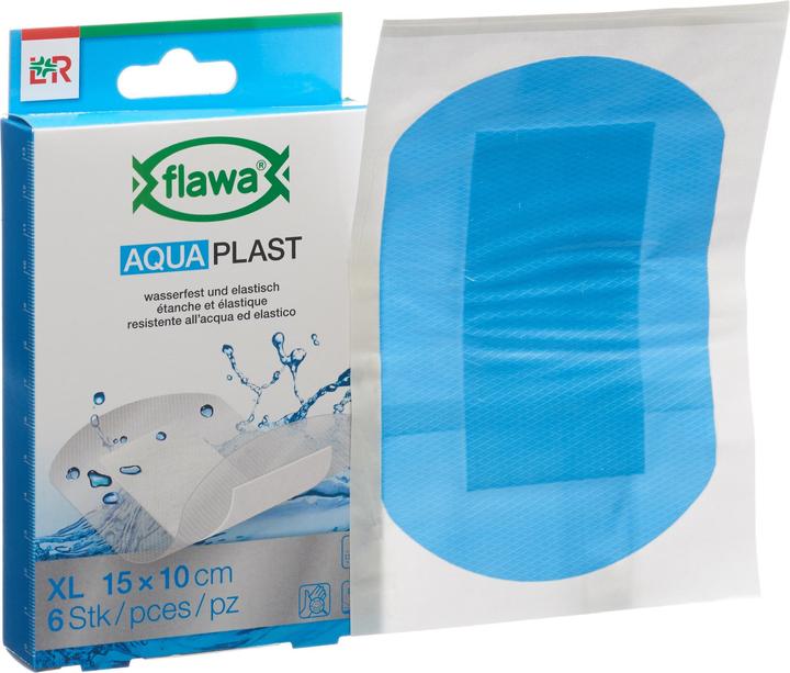 Image du produit Flawa Pansements adhésifs Aqua Plast 10x15cm résistants à l'eau (6 x)