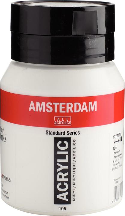 Talens Acrylfarbe (White, Titanweiss, 500 ml)