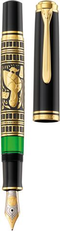 Image du produit Pelikan Stylo plume M900 Toledo B Etui (Noir, Vert, Or, 1 x)