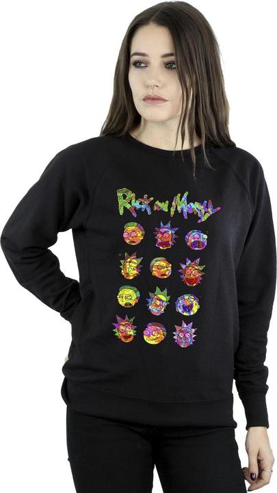Immagine prodotto Rick And Morty Tie Dye Faces Felpa Donna (L)