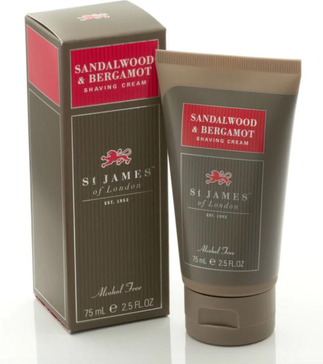 St. James of London Rasiercreme Sandalwood & Bergamot in Tube (75 ml, Rasiercreme)