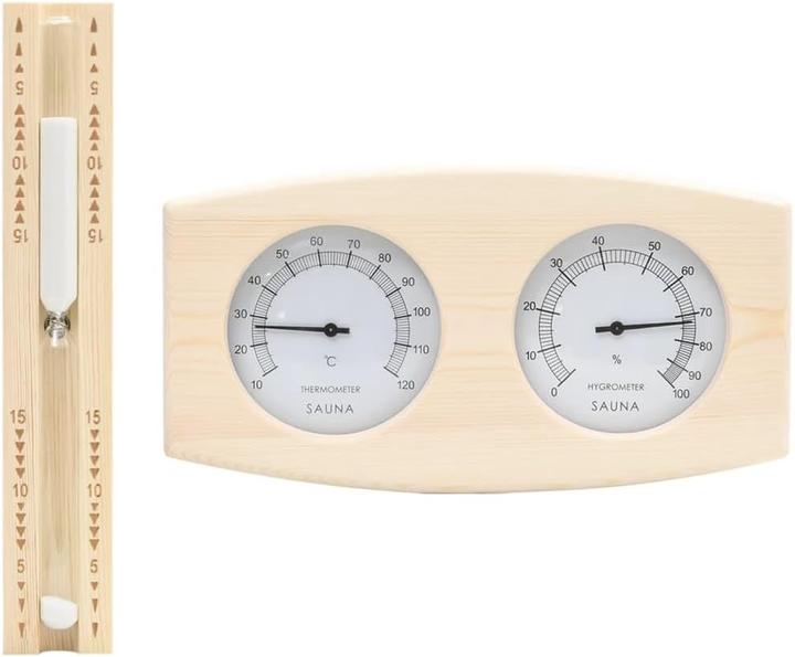 Image du produit VidaXL Hygrothermographe de sauna et sablier 2 en 1
