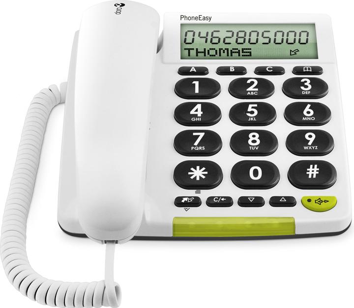Immagine prodotto Doro PhoneEasy 312cs Telefono analogico con ID chiamante Bianco