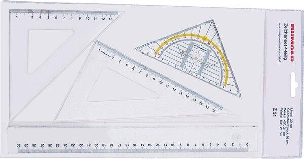 Produktbild Rumold Zeichen-Set Z 31 PP transparent 4-teilig (300 mm)