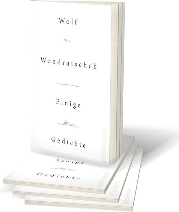 Produktbild Einige Gedichte (Deutsch, Wolf Wondratschek, 2023)