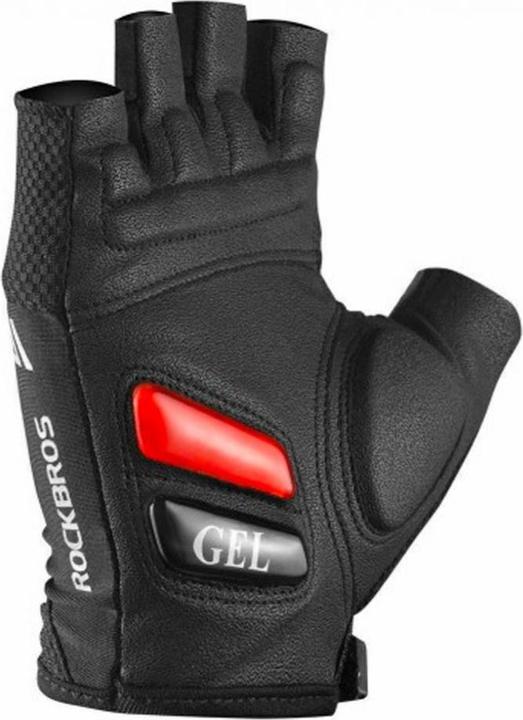 Actual product image Rockbros S143-BK XL cycling gloves with gel inserts - black (XL)