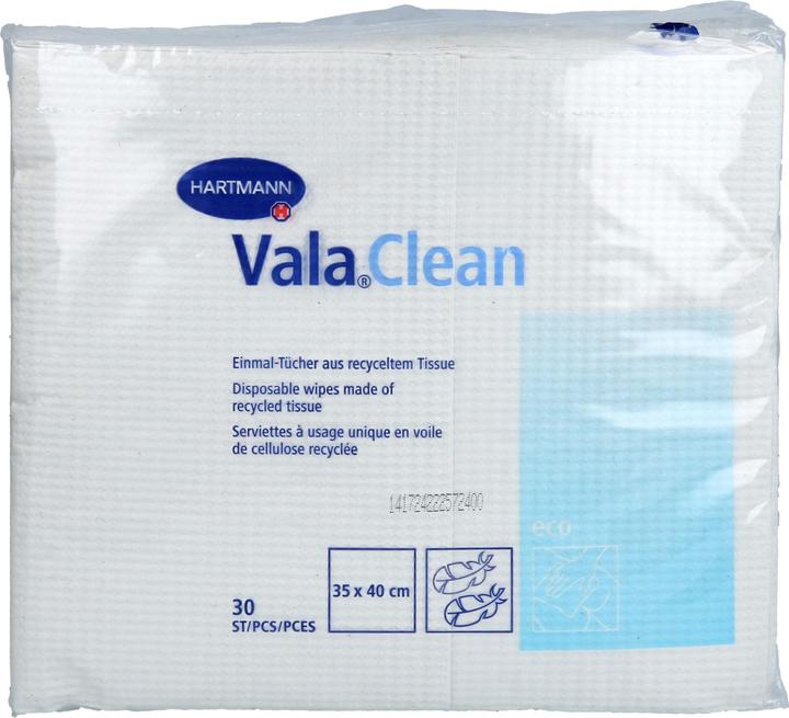 Image du produit Hartmann Vala Clean lingettes jetables en tissu recyclé 35 x 40 cm, 30 lingettes (30 x)