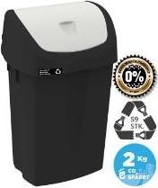 Produktbild NMF Affaldsbeholder Nordic recycle 50 ltr Sort Hvid vippelåg,1 stk