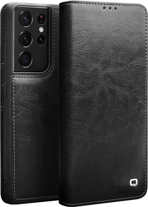 Actual product image QiAlino Fourre Flip cuir véritable (Samsung Galaxy S24 Ultra)