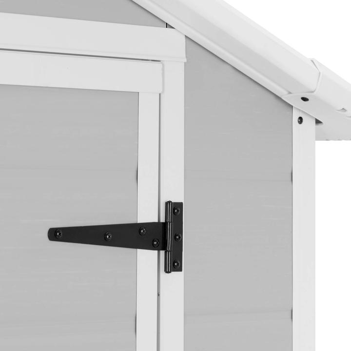 Produktbild Uniprodo Geräteschuppen Kunststoff Gartenschrank Gartenschuppen Lichtfenster grosse Tür