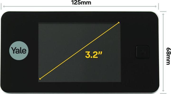 Actual product image Yale YA-05001432-5011 - Digital Door Spy DDV 500, 3,2quot Display White