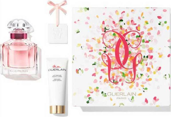 Actual product image Guerlain Set Mon Bloom Of Rose Edt 50ml + Body Lotion 75ml + Pendant with pendant (Fragrance set)