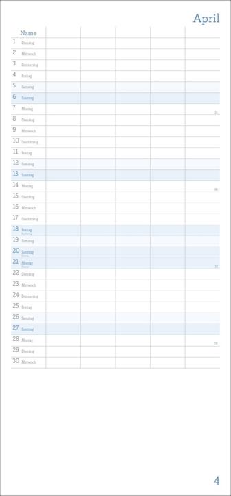 Image du produit Calendrier familial à personnaliser 2025 (21 x 45 cm, Allemand)