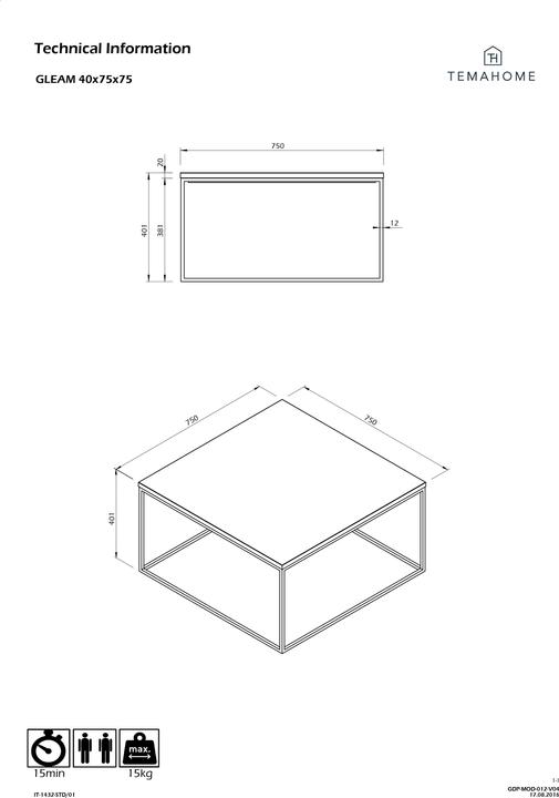 Produktbild Temahome Gleam (75 x 75 x 40 cm)