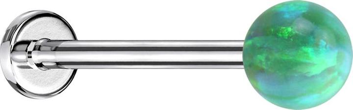 Immagine prodotto Star Piercing Micro Labret argento con sfera verde opale (Acciaio chirurgico 316L, senza ottone)