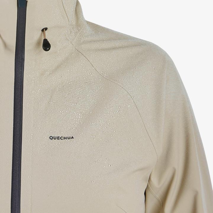 Image du produit Quechua Veste de randonnée imperméable pour femme - MH500 beige (M)