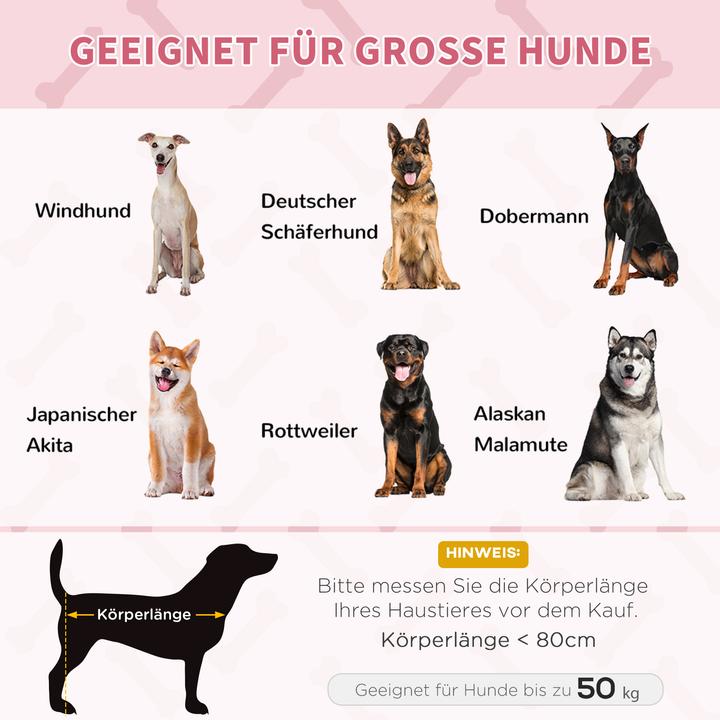 Produktbild Outsunny Hundeliege für sehr grosse Hunde, Metall, Oxford, Rot (Hund)