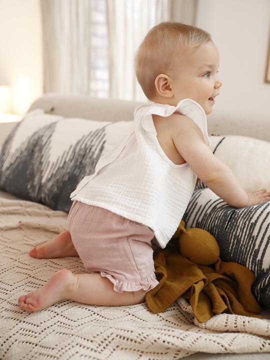 Image du produit Vertbaudet Mädchen Baby Bluse mit kurzen Volantärmeln (74)