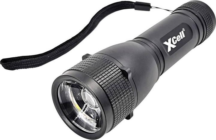 Actual product image XCell 146362 LED Flashlight with wrist strap, with holster, with strobe mode battery operated (12.60 cm, 500 lm)