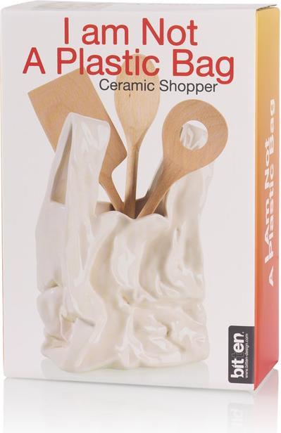 Actual product image Bitten I Am Not A Plastic Bag (1 x, 16 x 7 x 23 cm)