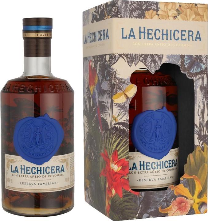Image du produit La Hechicera Ron Extra Añejo de Colombia RESERVA FAMILIAR 40% vol. 0,7l en coffret cadeau