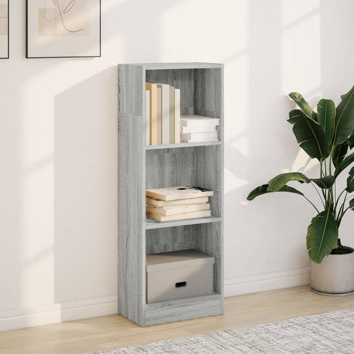 Actual product image VidaXL Bücherregal Bücherschrank Standregal Büroregal Grau Sonoma Holzwerkstoff (40 x 24 x 109 cm)