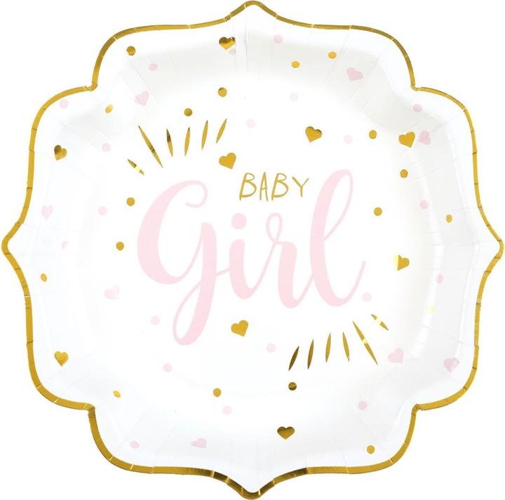 Produktbild Santex Baby Girl Rosa Pappteller (10 x)
