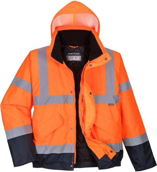 Image du produit Portwest Hommes S266 Contrast Hi-Vis Safety Bomber Jacket (3XL)