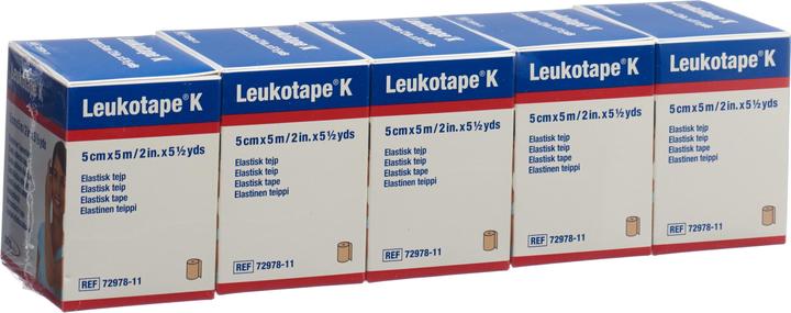 Produktbild BSN Leukotape® K 5 x 5 m 5 Stk hautfarben (5 m)