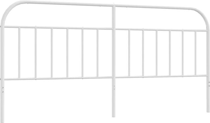 Image du produit VidaXL Kopfteil Metall Weiss 200 cm, Farbe: Weiss (206 x 3 x 100 cm)