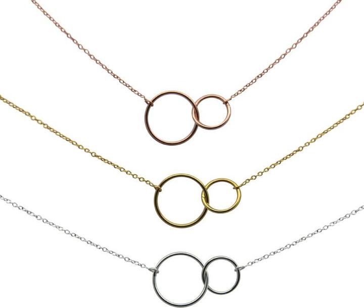 Produktbild Leyda Halskette Doppelring (Silber 925)