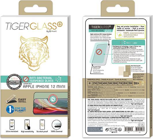 Produktbild Muvit Tiger Glass Plus Verre Trempe Antibacterien: Apple Iphone 12 Mini (1 Stück, Apple iPhone 12 mini)