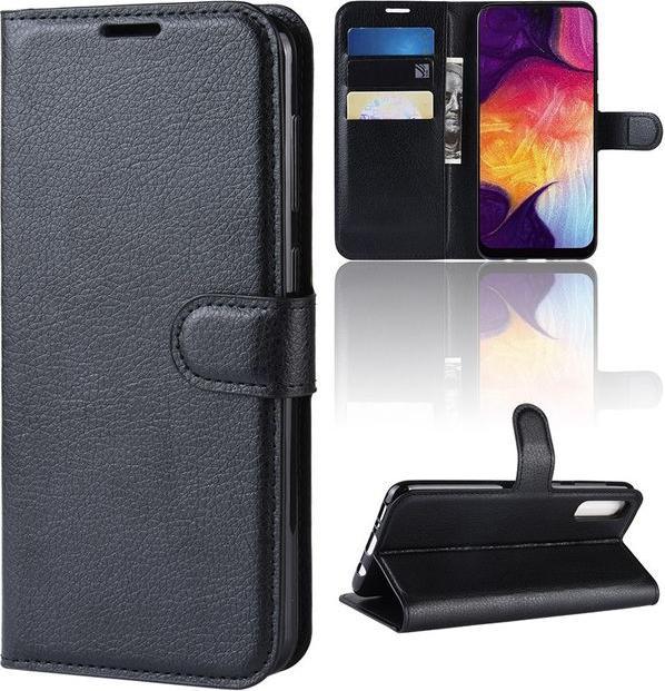 Actual product image MU Classic Litchi Leather Bookcover Series (Samsung Galaxy A30s, Samsung Galaxy A50, Samsung Galaxy A50s)