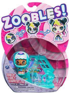 Actual product image Spin Master Zoobles Z-Girlz collectible figure with transformation mechanism and Happitat surprise (assorted)