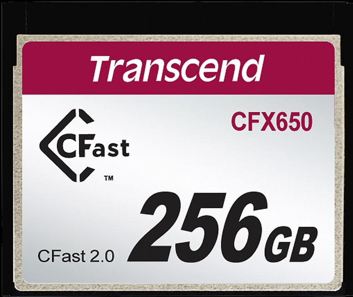 Actual product image Transcend CFast 2.0 CFX650 256GB (256 GB, CFast 2.0)