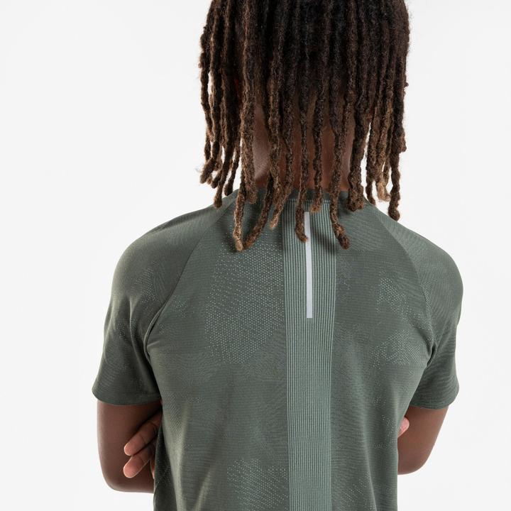 Actual product image Kiprun Laufshirt kurzarm Kinder nahtlos - TS Light 900 khaki (140)