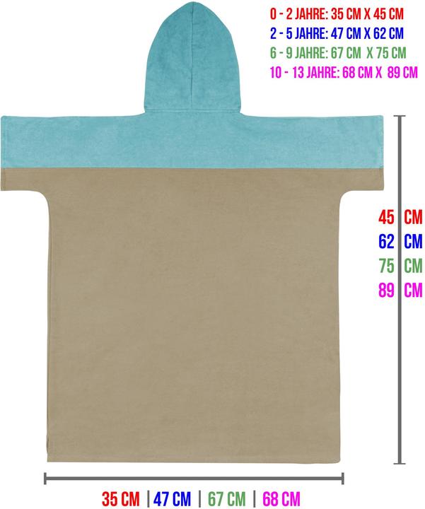 Produktbild Normani Kinder Badeponcho Puwai (10, 11, 12, 13)
