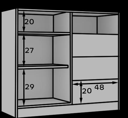 Actual product image ADRK Furniture Chest of drawers I Atson (100 x 40 x 91 cm)